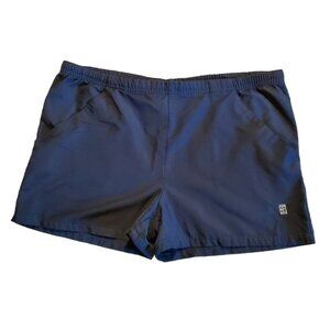 NIKE | Dark Blue Polyester  Running Athletic Drawstring Shorts (Size M)